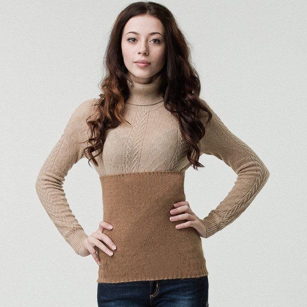 Silver Camel 3-Layer Wool Blend Elastic Belt