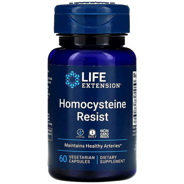 Homocysteine Support: 60 Veggie Caps - Cardiovascular & Brain Health