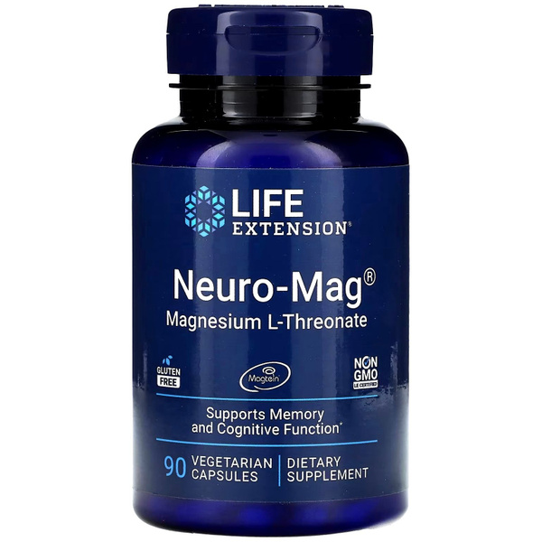 Magtein Magnesium L-Threonate: 90 Veggie Caps for Brain & Memory