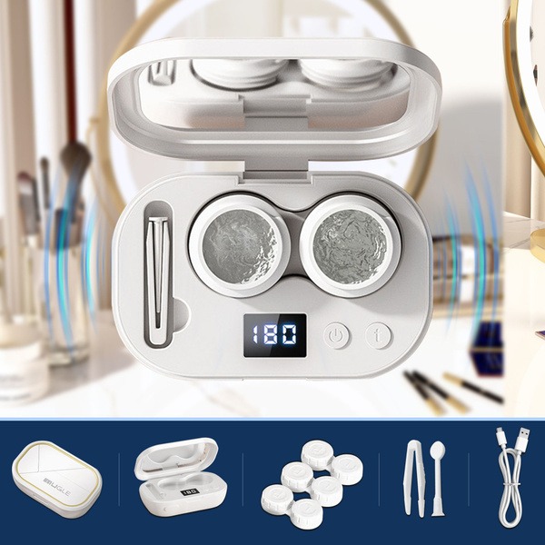Portable Ultrasonic Contact Lens Cleaner with USB Charging & LED Display