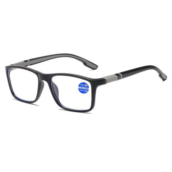 Black Men's Sport Sunglasses +2.0