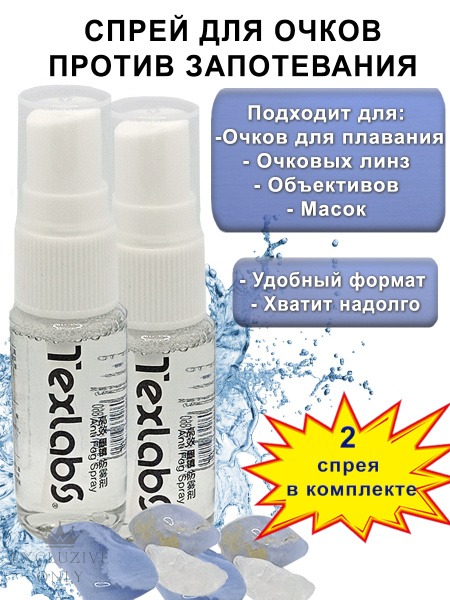 Anti-Fog Glasses Spray, Double Pack (2 x 20ml)
