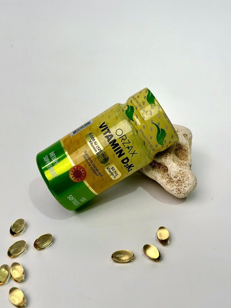 Orzax Vitamin D3K2 5000 IU (120 Capsules) - Made in Turkey