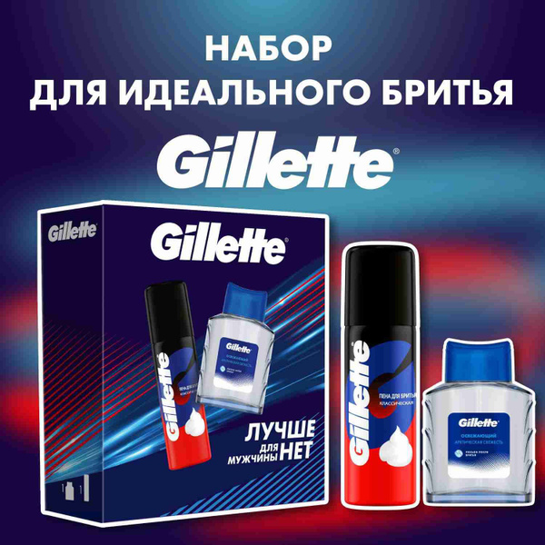 Gillette Men's Holiday Gift Set: Classic Shave Cream & Aftershave