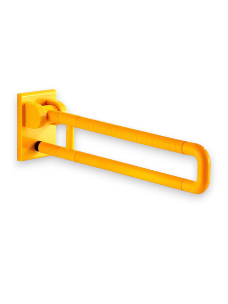 Wall-Mounted Flip-Up U-Shaped Grab Bar for Bathroom & Toilet - Dikalan Yellow