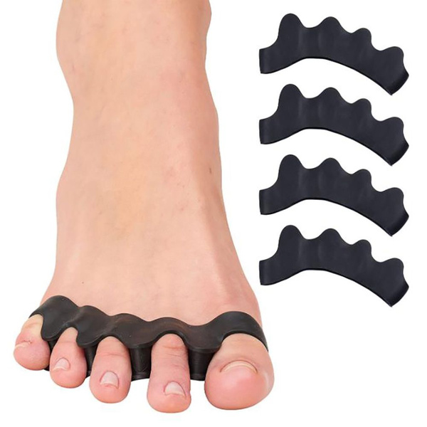 Silicone Toe Separators: 4-Pack Orthotic Corrector for Ingrown Toenails & Bunions