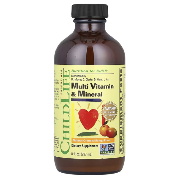 ChildLife Essentials Liquid Multivitamin: Orange Mango Flavor, 237ml