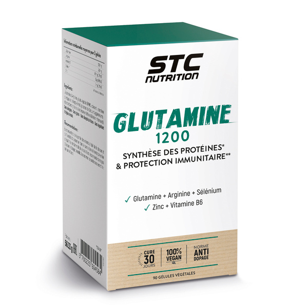 STC Glutamine 1200mg (90 Capsules) for Muscle Recovery