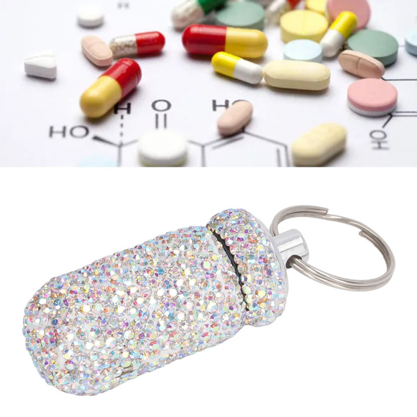 Rhinestone Medicine Bottle