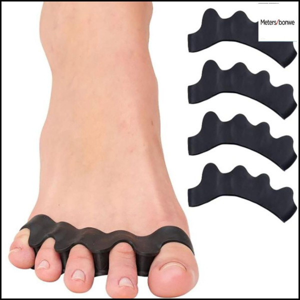 Silicone Toe Separators: 4-Pack Orthotic Foot Corrector for Pedicure