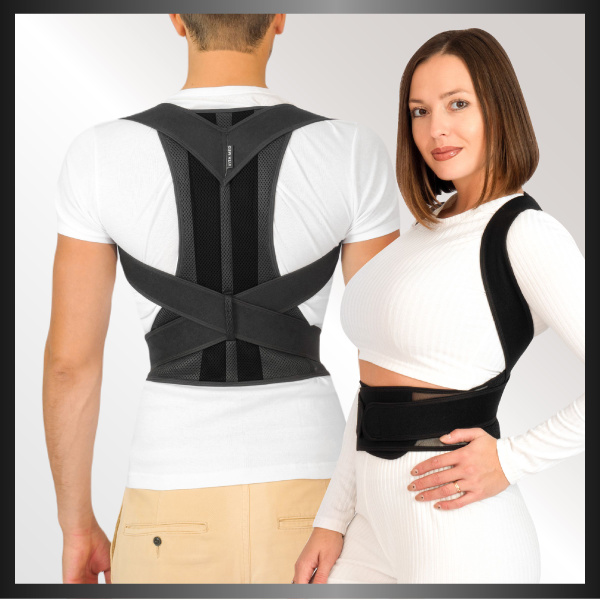 Back Posture Corrector with Rigid Stays - Adult & Child XL (31.5-37.8 inch Waist)