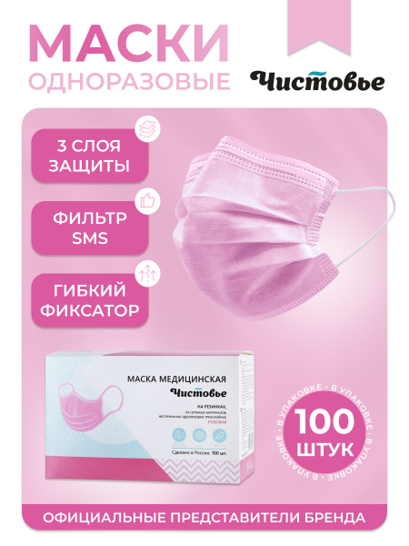 Pink Disposable Face Masks