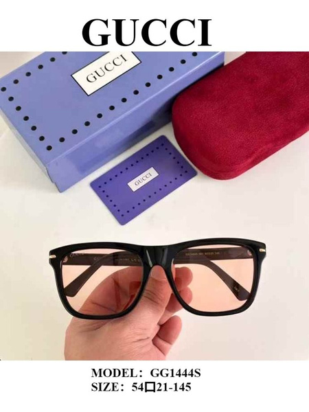 Gucci GG1444S Sunglasses: Rectangular Frame