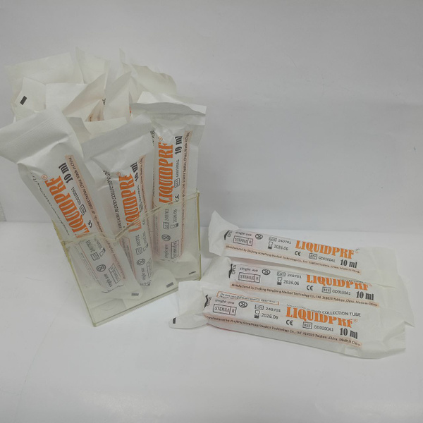 Sterile 10ml Orange Liquid-PRF Plastic Test Tubes (20 Pack)