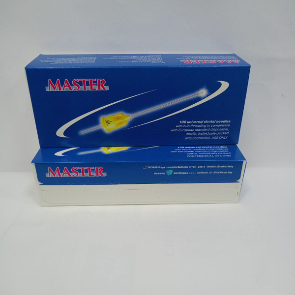 Master 200 x 0.3x25mm Carpule Needles: Italian-Made Dental Needles