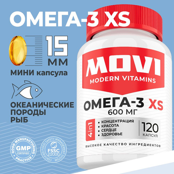 Omega-3 Mini Capsules: 600mg per Serving, 120 Count