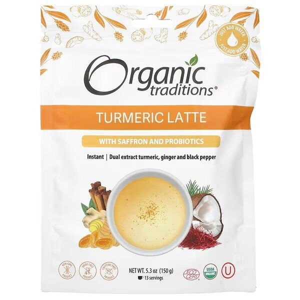Organic Turmeric & Saffron Latte with Probiotics (150g)