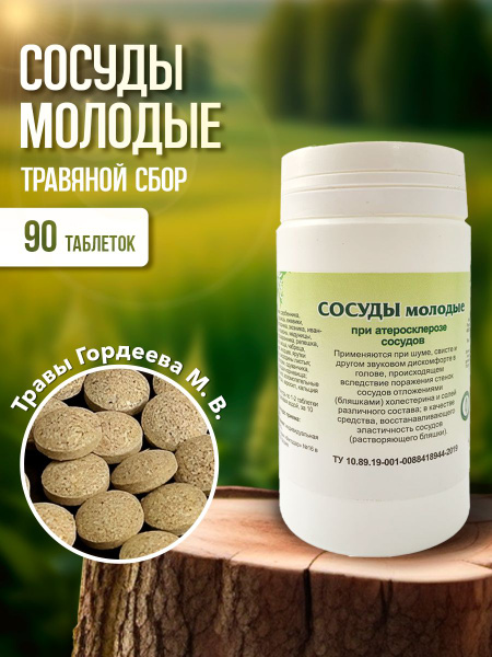Gordeev Young Vessels Herbal Supplement for Atherosclerosis (90 Tablets)