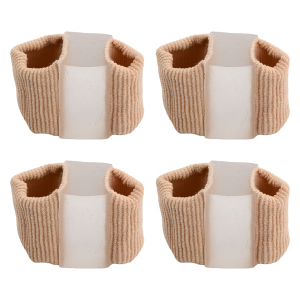 Silicone Finger Separators & Tube Bandages - 4 Pack
