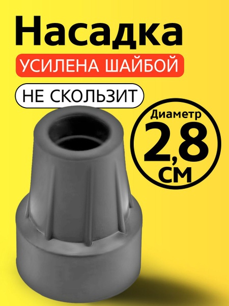 Durable Rubber Crutch, Cane, and Walker Tip (28mm) - Anti-Slip & Long-lasting