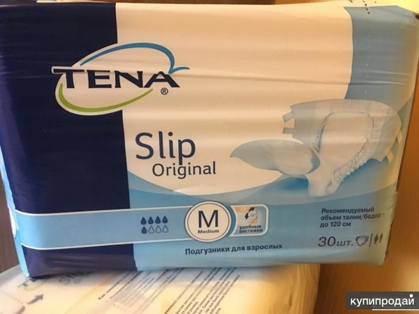 Tena Slip Original Adult Diapers, Medium, 30 Count