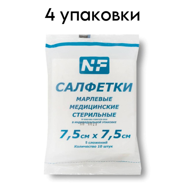 Sterile Medical Gauze Pads 8-Ply 7.5x7.5cm (40 Pads)
