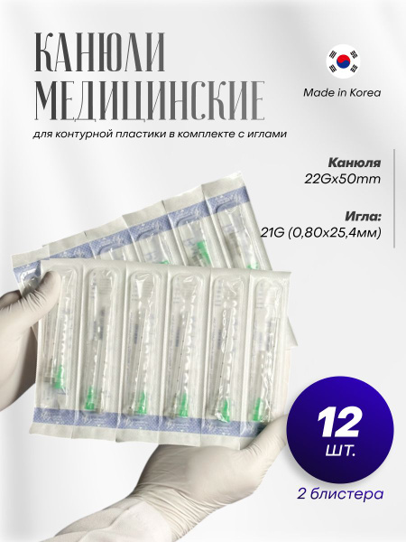25G x 50mm Medical Cannulas with 23G Needle for Contouring (12 Pack)