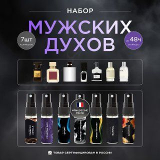 NUX NIKA Men's Perfume Gift Set: 7 x 3ml Long-Lasting Fragrances