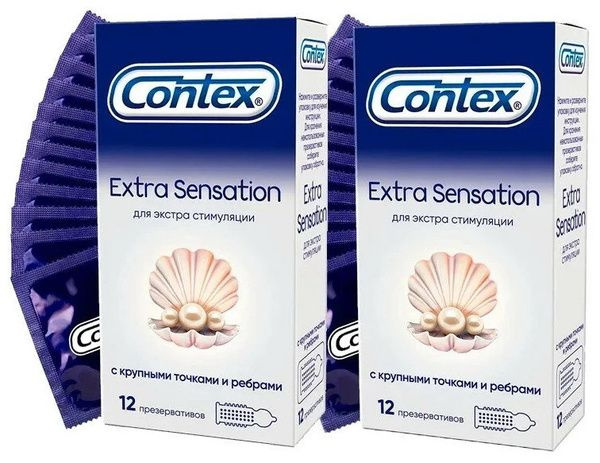 Contex Extra Sensation Condoms, 24 Count