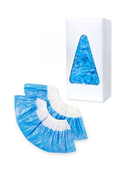 Heavy-Duty Disposable Shoe Covers (500 Pairs) - Double Elastic, Reinforced Sole