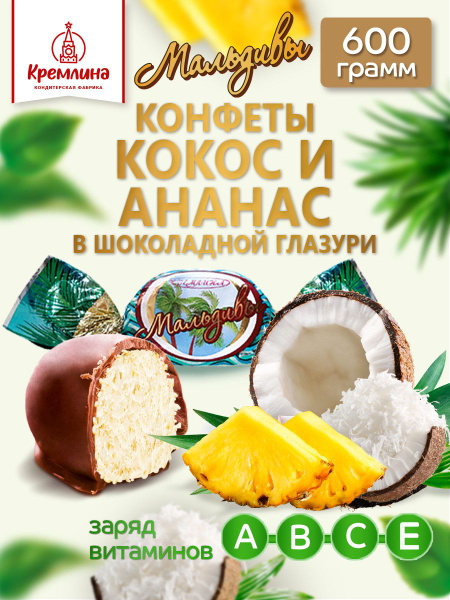 Maldives Coconut Candy - 600g Chocolate-Covered Coconut Bites