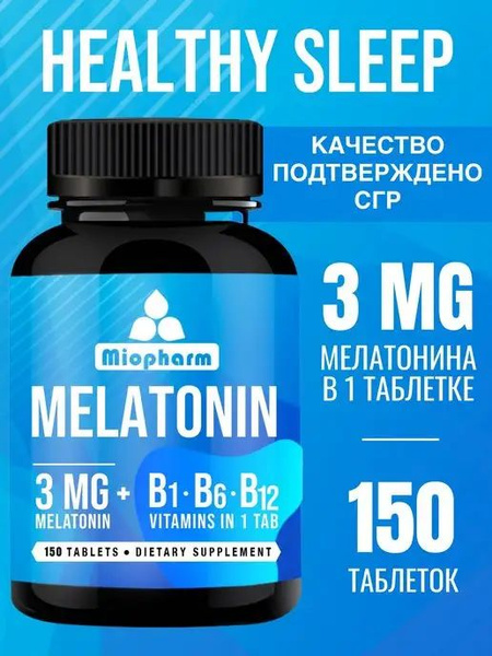 Melatonin 3mg Sleep Aid Tablets with B Vitamins: Fast Sleep & Improved Sleep Quality