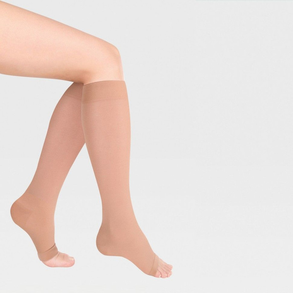 Beige Compression Socks, Class 2