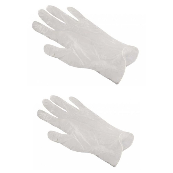 Briz Vinyl Gloves, Size Small (S), 50 Pairs (2 Packs)