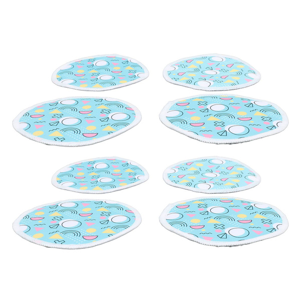 Reusable Bamboo Nursing Pads - 8 Pack, Ultra-Soft, Washable, Floral Print