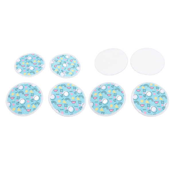 Reusable Bamboo Nursing Pads - 8 Pack, Ultra-Soft, Washable, Floral Print