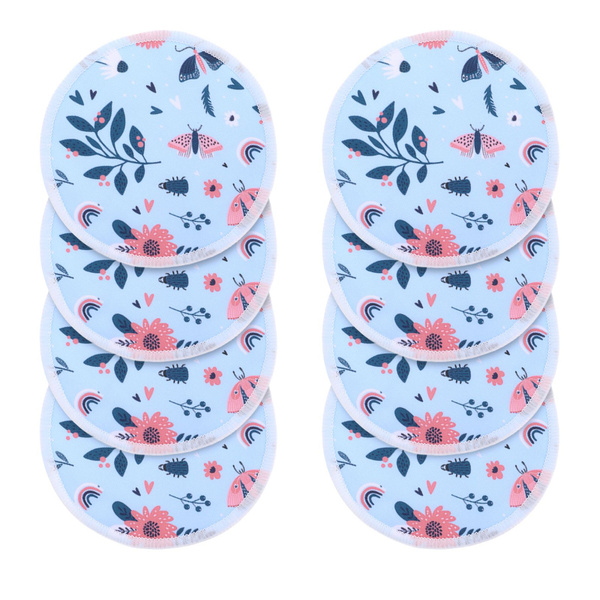 Reusable Nursing Pads | 8 Pack Washable Breastfeeding Pads, Super Absorbent & Leakproof