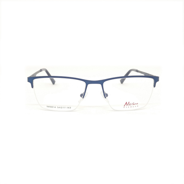 Men's Metal Half-Rim Eyeglass Frames