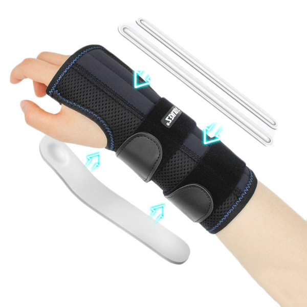 MyBalance Wrist Brace with Metal Plate: Left Hand, Medium