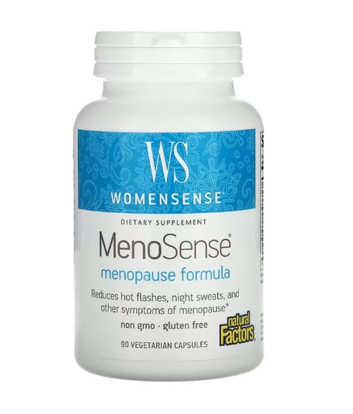 MenoSense by Natural Factors: 90 Vegetarian Capsules for Menopausal Support