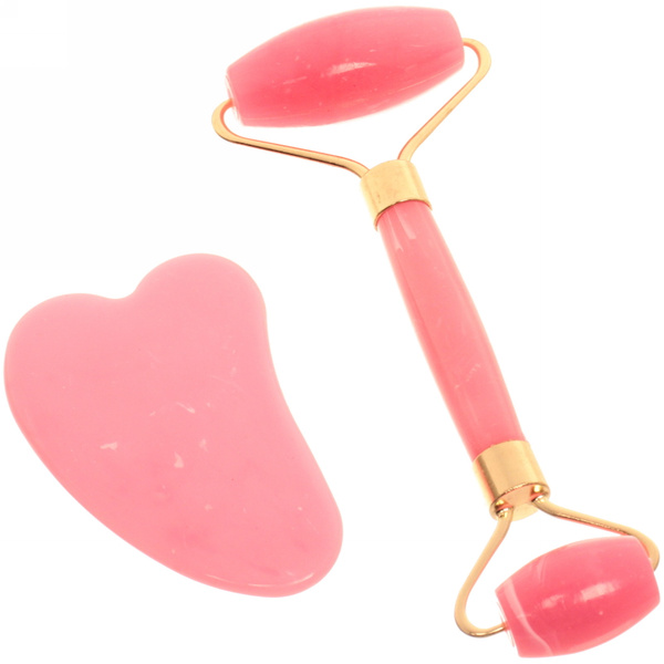 Rose Quartz Gua Sha Facial & Neck Massager