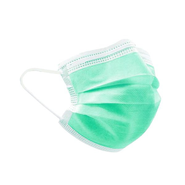 Disposable 3-Ply Green Face Masks