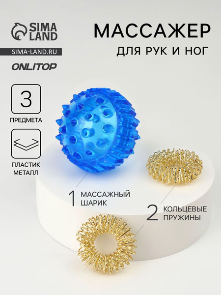 Hand & Foot Massagers (3.5cm, 2 Rings, Blue)