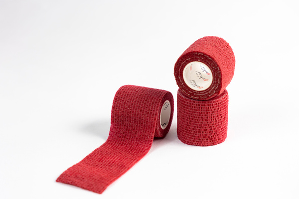 Self-Adherent Cohesive Bandage, Dark Red, 5cm x 4.5m (1 Roll)