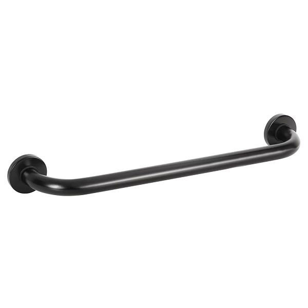 600mm Black Bathroom Grab Bar with Covers - Bemeta Help 301100600