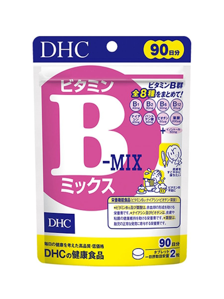 DHC B-Complex Vitamins: 90-Day Supply (180 Tablets) - Japan