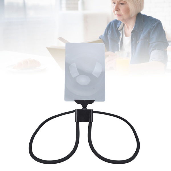 Neck Magnifier with Stand - 4X Magnification, 180x120mm, for Reading, Sewing, Repairs