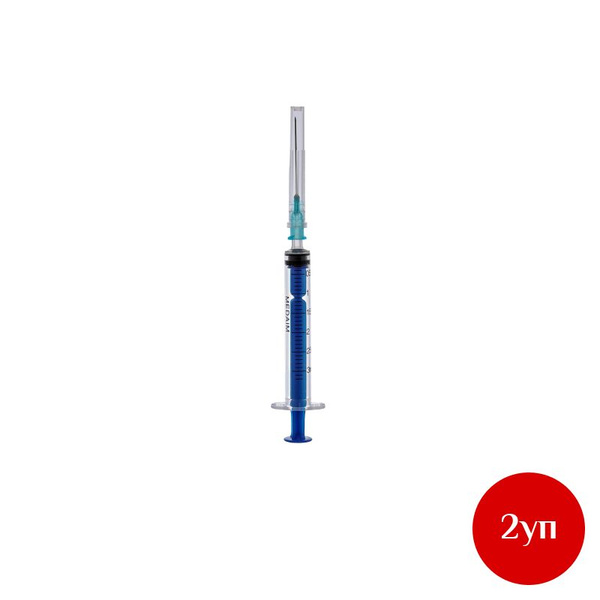 MedAim 3ml 23G Syringes (100/box, 2 boxes)