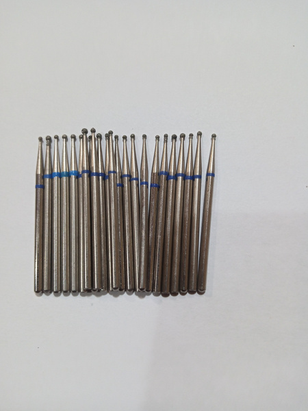 Vladmiva Diamond Coated Ball Burr 1.6mm - 20 Pcs (Blue Ring) - Discounted