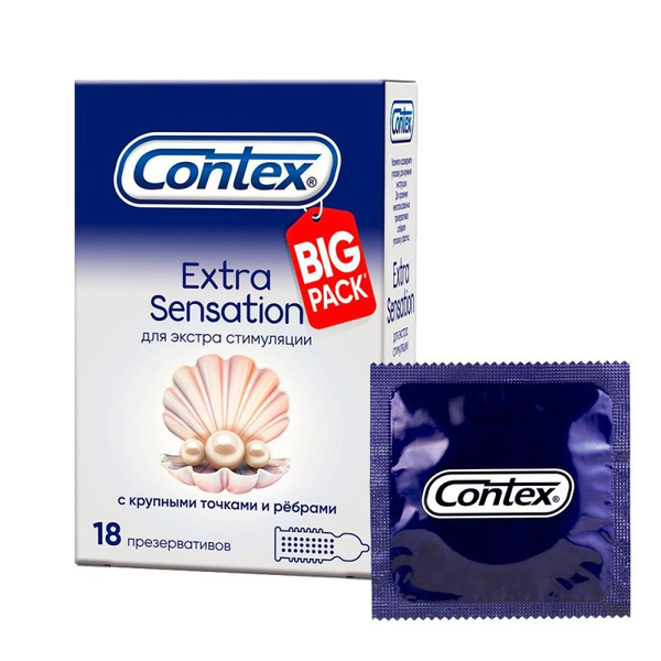 Contex Extra Sensation Condoms, 18 Pack